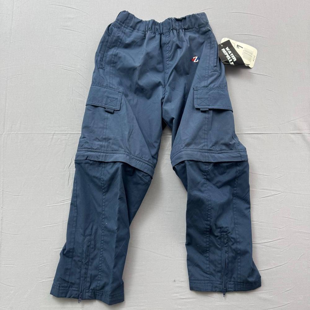 Jerzees Boys‎ Navy Blue Cargo Pants Water Repellent Mesh Lined Size 6 NWT